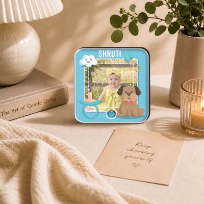 Personalised Baby Theme Musical Fridge Magnet with Custom Photo | Playable Music Home & Kids Room Decor Magnet  Birthday Gift for Kids
